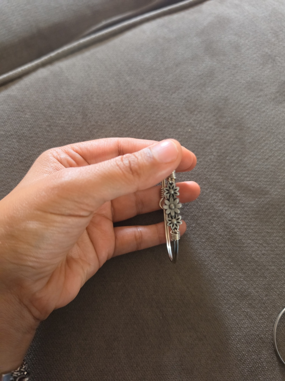 Luca And Danni Floral Silver Tone Women’s Bracelet
